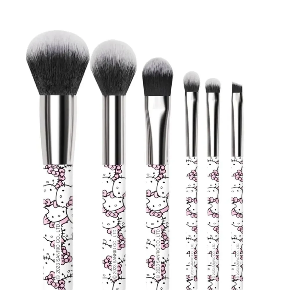 HELLO KITTY Complete Makeup Brush Set- Pink & White
